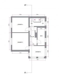 Grundriss Obergeschoss vom Einfamilienhaus in Woltersdorf